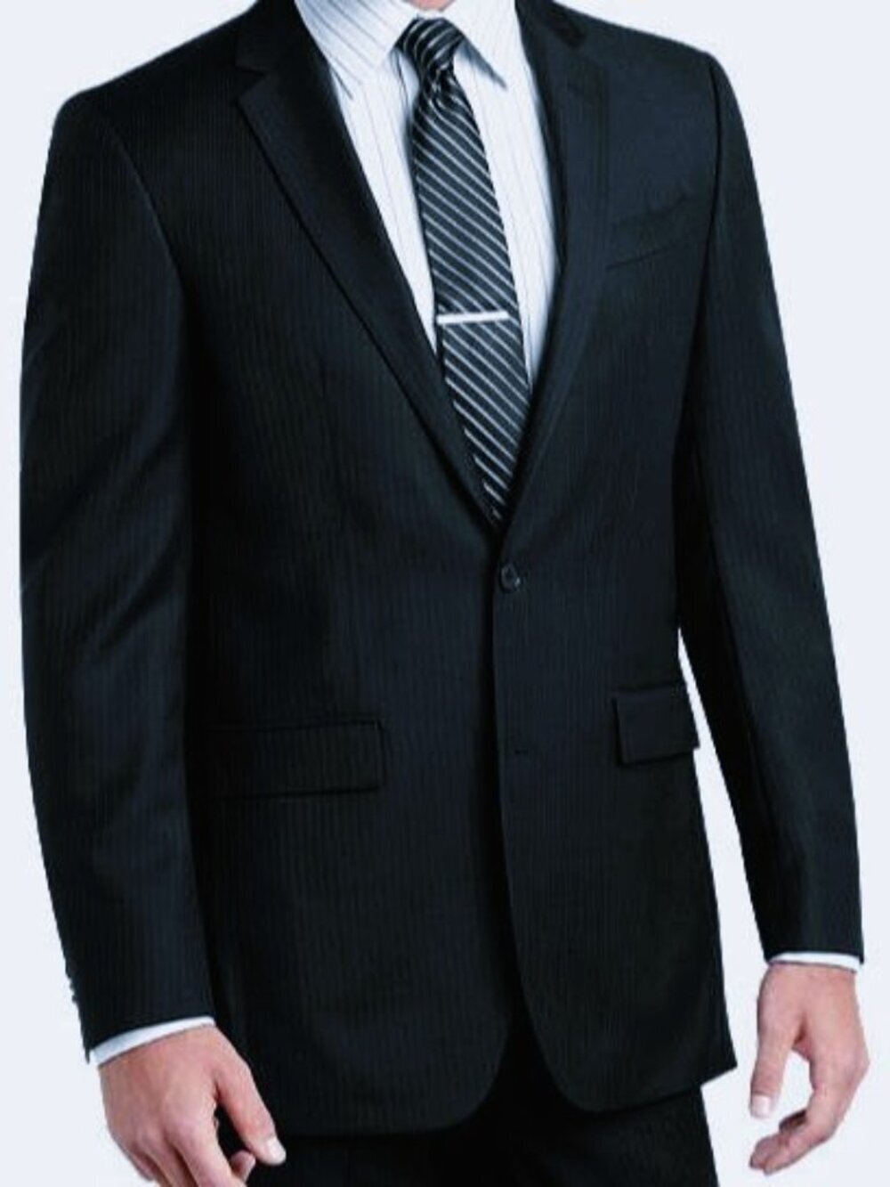 Kenneth Cole Navy Blue 100% Virgin Wool Blazer